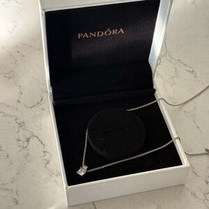 Pandora Sparkling Collier Round & Square Pendant Necklace